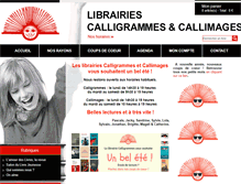 Tablet Screenshot of librairie-calligrammes.com